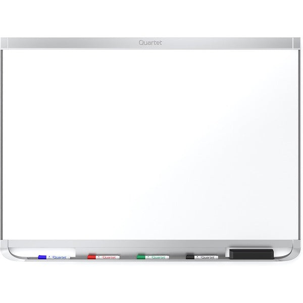 Quartet Prestige 2 Porcelain Magnetic Dry Erase Whiteboard - 96" (8 ft) Width x 48" (4 ft) Height - Porcelain Surface - Aluminum Frame - Rectangle - Magnetic, Durable, Stain Resistant, Ghost Resistant, Scratch Resistant, Dent Resistant, Heavy Duty - 1 Eac