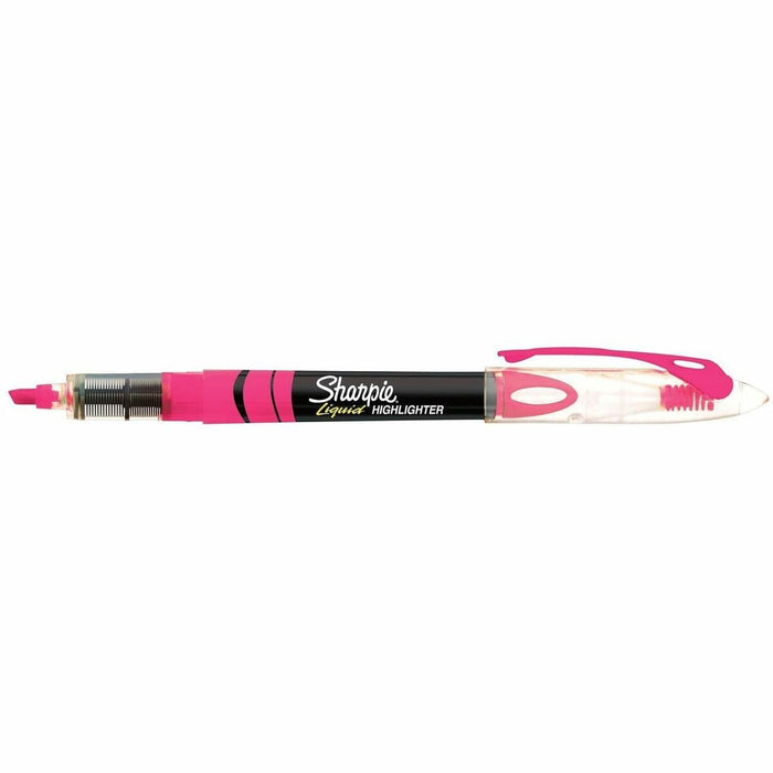 Sharpie Accent Highlighter - Liquid Pen - Fluorescent Pink Ink - Pigment-based - 1 Dozen