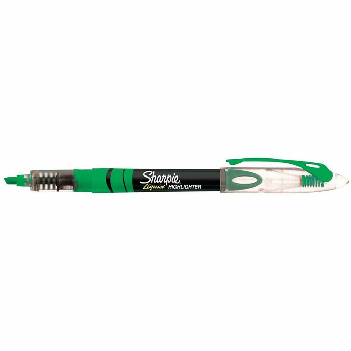 Sharpie Accent Highlighter - Liquid Pen - Fluorescent Green Ink - Pigment-based - 1 Dozen