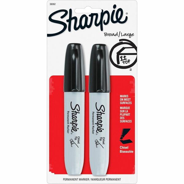 Sharpie Chisel Tip Permanent Marker - Chisel Marker Point Style - Black Alcohol Based Ink - 1 Pack