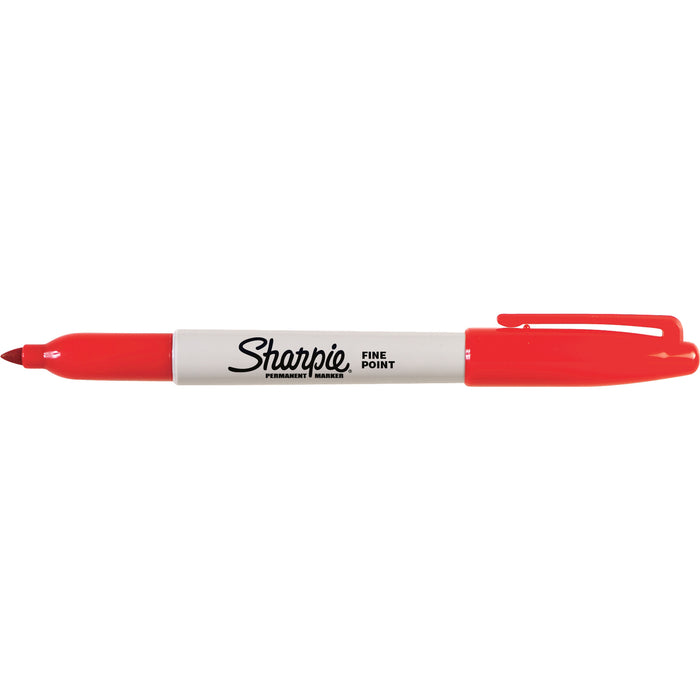 Sharpie Fine Point Permanent Marker - Red Ink - Alcohol Based - 1 Each