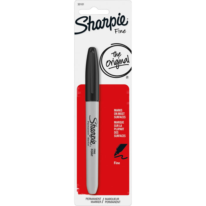 Sharpie Fine Point Permanent Marker - Black Ink - Alcohol Based - 1 Each