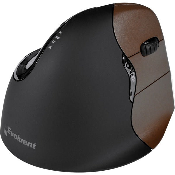 Evoluent Verticalmouse 4 Small Wireless Mouse - Optical - Wireless - Radio Frequency - 1 - USB - 2600 dpi - Scroll Wheel - 6 Button(s) - Right-handed