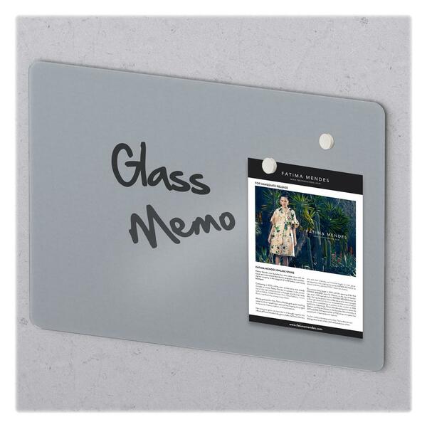MasterVision Glass Magnetic Dryerase Writing Board - 59.1" (150 cm) Width x 47.2" (120 cm) Height - White Glass Surface - Rectangle - Magnetic - Pen Tray - Assembly Required - 1 Each