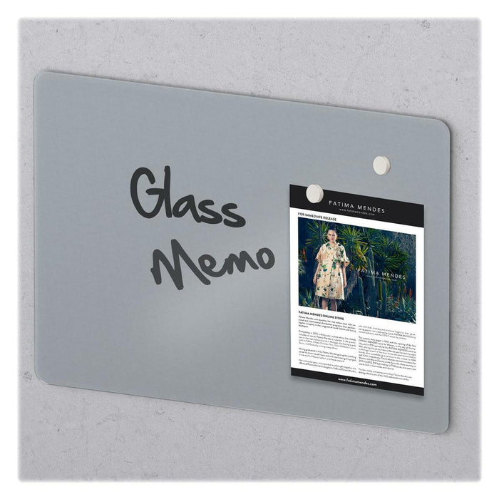 MasterVision Glass Magnetic Dryerase Writing Board - 59.1" (150 cm) Width x 47.2" (120 cm) Height - White Glass Surface - Rectangle - Magnetic - Pen Tray - Assembly Required - 1 Each