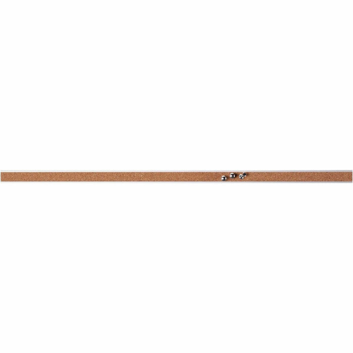 Lorell Cork Strip Bulletin Bar - 48" (1219.20 mm) Board Width - Cork Surface - Self-healing, Fade Resistant, Self-sealing - Anodized Aluminum Frame - 1 Each