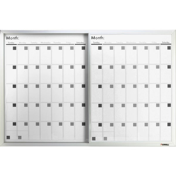 Lorell Magnetic Dry-Erase Calendar Board - 36" (91.44 cm) Width x 24" (60.96 cm) Height - Frost Surface - Rectangle - Magnetic - Stain Resistant - Assembly Required - 1 Each