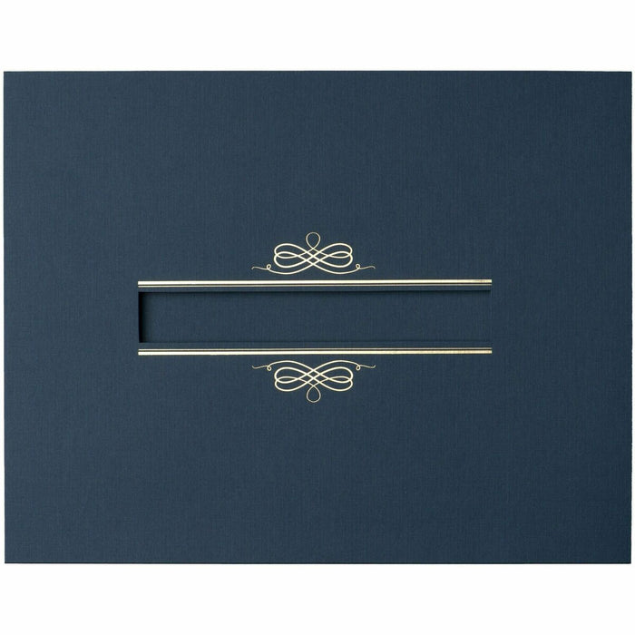 St. James&reg; Certificate Holders with Window, Linen, Navy Blue, Pack of 5, 83538