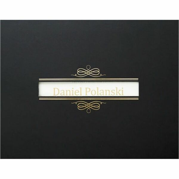 St. James&reg; Letter Recycled Certificate Holder - Linen, Cover Stock - Black, Gold Foil - 5 / Pack