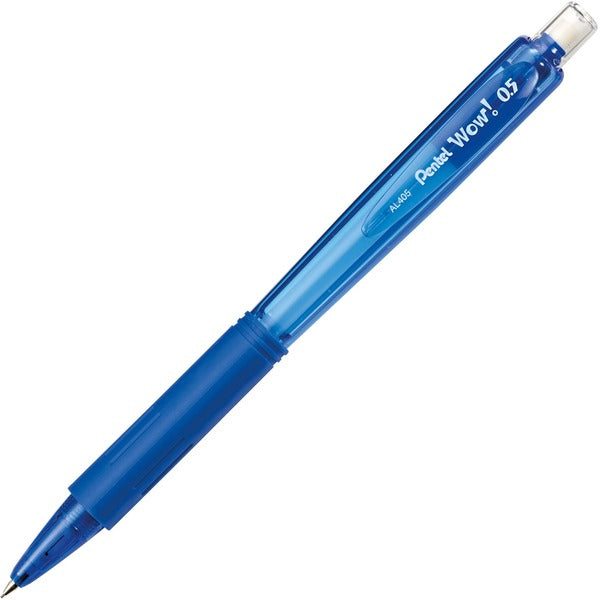 Pentel Wow! Retractable Tip Mechanical Pencil - 0.5 mm (0.02") Lead - #2 - Refillable - Blue Barrel - 1 Each