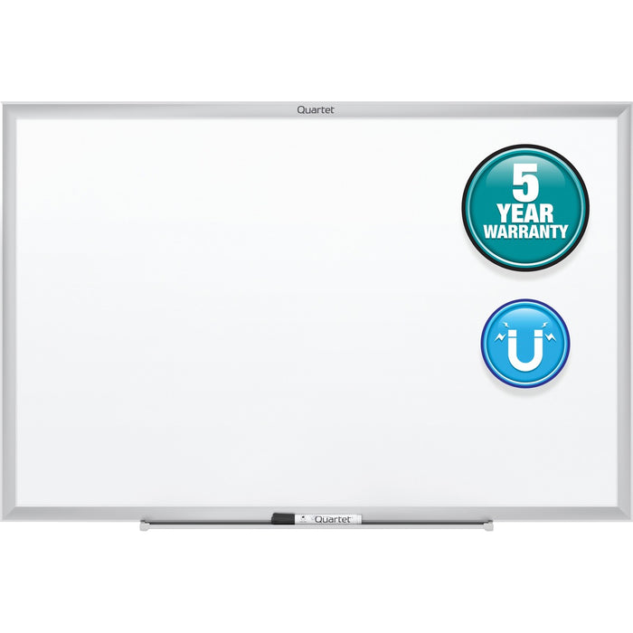 Quartet Classic Magnetic Whiteboard - 48"x 36" - 48" (121.92 cm) Width x 36" (91.44 cm) Height - White Painted Steel Surface - Silver Aluminum Frame - Horizontal/Vertical - Magnetic - Durable, Smooth Surface, Sturdy - 1 Each