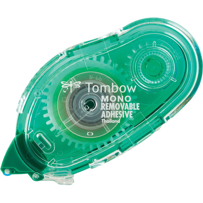 Tombow Mono Removable Adhesive Applicator - 13.1 yd (12 m) Length x 0.33" (8.4 mm) Width - Clear - Dispenser Included - Tear Proof, Stain Resistant - For Photo, Paper, Card, Photo Album - 1 Each