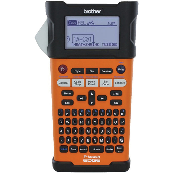P-touch Handheld Electrician Labelling Printer - Direct Thermal - 0.79 in/s (20 mm/s) Mono - 180 dpi - Label, Tape - 0.14" (3.50 mm), 0.24" (6 mm), 0.35" (9 mm), 0.47" (12 mm), 0.71" (18 mm) - LCD Screen - Battery, Power Adapter - 6 Batteries Supported -