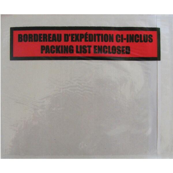 Geocan Packing List/Invoice Enclosed Envelopes - Packing List - 5 1/2" (139.70 mm) Width x 4 1/2" (114.30 mm) Length - Peel & Seal - 1000 / Box