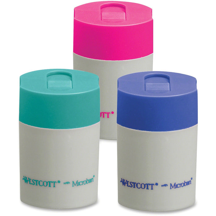 Acme United KleenEarth Manual Pencil Sharpner - 1 Hole(s) - Blue, Black - 1 Each