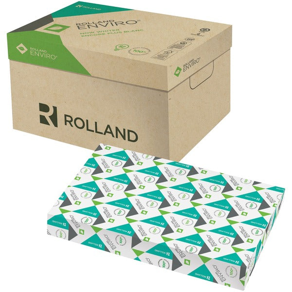 Rolland Multipurpose 100% Recycled Paper - White - 89% Opacity - Ledger/Tabloid - 11" (279.40 mm) x 17" (431.80 mm) - 20 lb (9071.85 g) Basis Weight - Smooth - EcoLogo - Chlorine-free - White - 500 / Ream