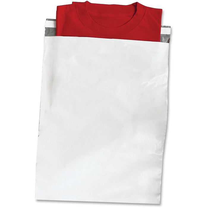 Crownhill Mailer - Shipping - 12" (304.80 mm) Width x 15 1/2" (393.70 mm) Length - Self-sealing - White, Gray - Polyethylene - 100 / Pack