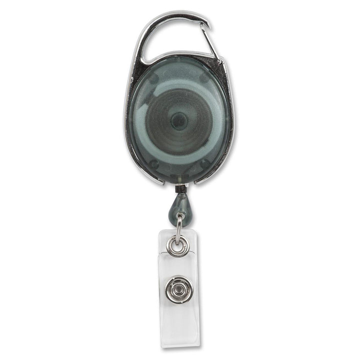 Merangue Carabiner Badge Reels - Plastic - Black - 2 / Pack