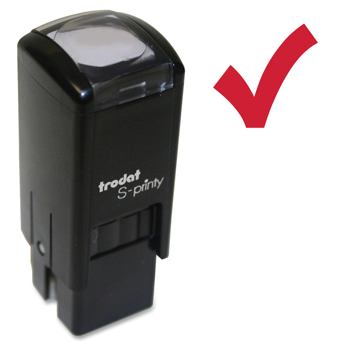 Trodat Original Printy - Design Stamp - CHECK MARK(ICON) - 0.47" (12 mm) Impression Width x 0.47" (12 mm) Impression Length - Red - 1 Each