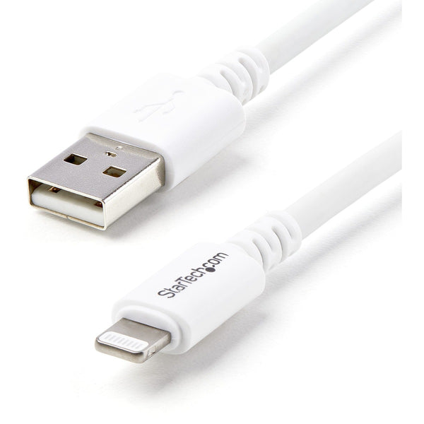 StarTech.com 3m (10ft) Long White AppleÂ&reg; 8-pin Lightning Connector to USB Cable for iPhone / iPod / iPad - Charge and Sync your Apple&reg; Lightning-equipped devices over longer distances - Lightning Cable - iPhone 5 Cable - Long Lightning to USB Cab