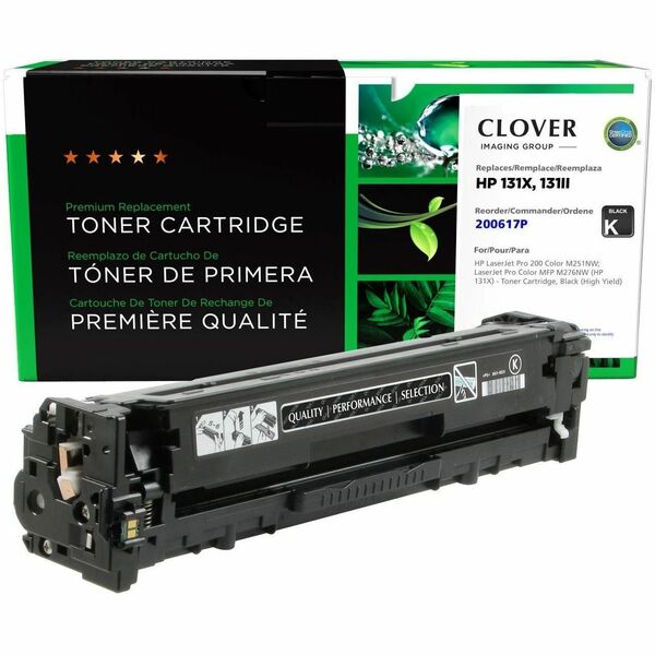 CIG Remanufactured High Yield Laser Toner Cartridge 131X, 131 II (Canon 131II, Canon 6273B001AA, CF210X) - Black - 1 Each - 2,400 Pages