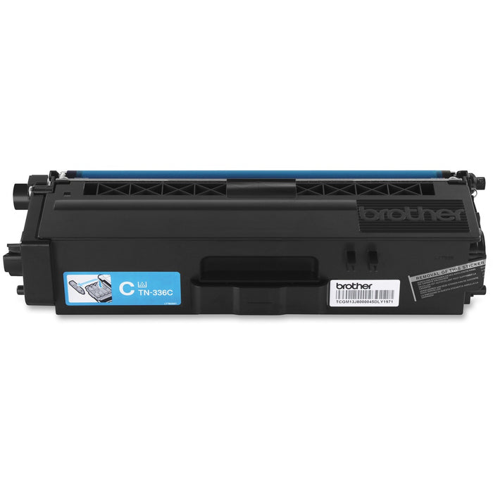 Brother TN336C Toner Cartridge - Laser - High Yield - 3500 Pages - Cyan - 1 Each