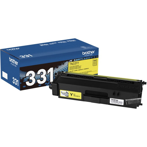 Brother TN331Y Original Toner Cartridge - Laser - 1500 Pages - Yellow - 1 Each