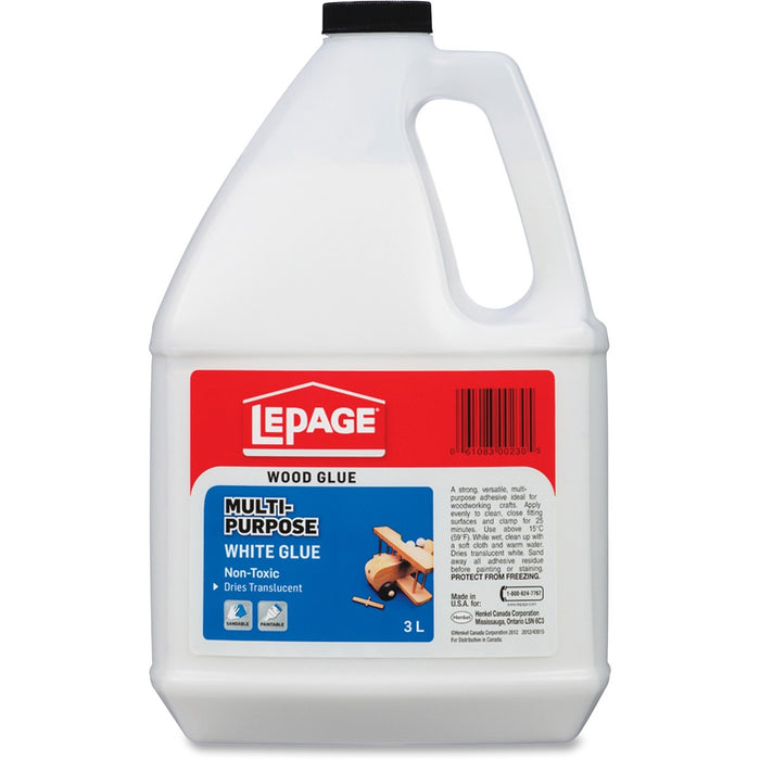 LePage Bondfast White Glue - 3 L - White - 1 Each