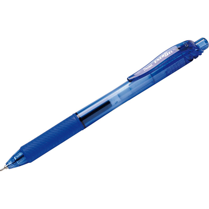 EnerGel EnerGel-X RollerGel Pen - Refillable - Retractable - Violet Ink - Gel-based, Liquid Gel Ink - Violet Barrel - Metal Tip - Writing - 1 / Piece