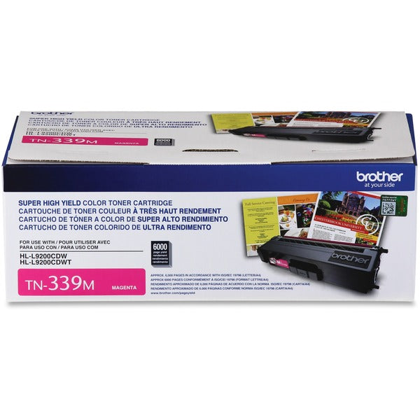 Brother TN339M Toner Cartridge - Laser - Super High Yield - 6000 Pages - Magenta - 1 Each