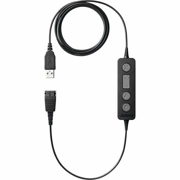 Jabra Link 260 USB adapter - 4.9 ft (1.50 m) Quick Disconnect/USB Data Transfer Cable for Headphone, Headset - First End: 1 x USB Type A - Male - Second End: 1 x Quick Disconnect - Male - Black - 1 Each