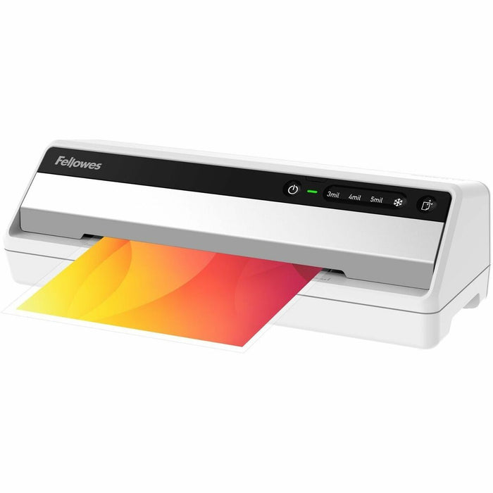 Fellowes Saturn™ 95 Laminator with Pouch Starter Kit - Pouch - 9.50" (241.30 mm) Lamination Width - 5 mil (0.13 mm) Lamination Thickness - 4.13" (104.90 mm) Height x 17.19" (436.63 mm) Width x 5.50" (139.70 mm) Depth