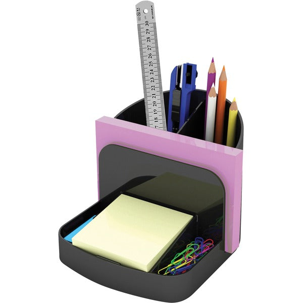Deflecto Sustainable Office Desk Caddy - 5" (127 mm) Height x 5.4" (136.53 mm) Width x 6.8" (171.45 mm) Depth - Desktop - 30% Recycled - Black - Plastic - 1 Each