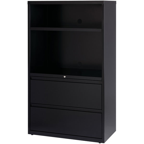 Lorell Box/Box/File Lateral File Combo Unit - 36" (91.44 cm) Width x 18.62" (47.29 cm) Depth x 60" (152.40 cm) Height - 2 x Drawer(s) for File - Legal, Letter, A4 - Lateral - Cable Management, Leveling Glide, Adjustable Glide, Locking Drawer, Durable, Han