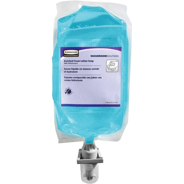 Rubbermaid AutoFoam Refill, Enriched Foam Moisturizing Hand Soap, 1100 mL - Light Floral Scent - 1.10 L - Moisturizing - Teal - Hygienic - 1 Each