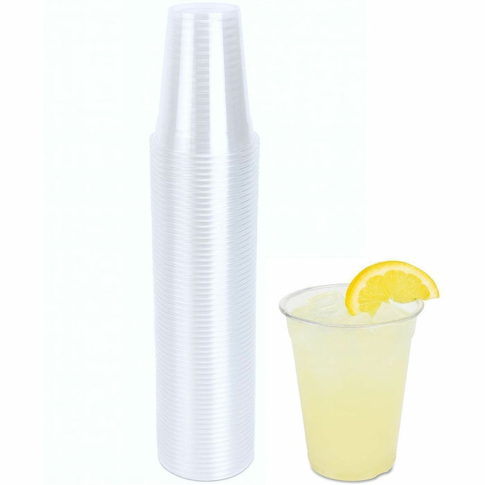 Genuine Joe 9 oz Clear Plastic Cups - 266.16 mL - Clear - Plastic - Cold Drink, Beverage - 50 / Pack