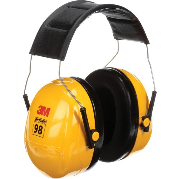 Peltor Optime 98 Earmuffs - Recommended for: Assembly, Cleaning, Demolition, Grinding, Maintenance, Machinery, Sanding, Welding, Automotive, Military, Manufacturing, ... - One Size - Ear Protection - Acrylonitrile Butadiene Styrene (ABS), Acrylonitrile Bu