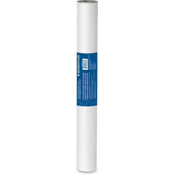 Staedtler Tracing Paper 18''X50 Yard White - 8 lb (3628.74 g) Basis Weight - 18" (45.72 cm) x 1800" (4572 cm) Sheet Size - White Paper - Bleed-free, Lightweight - 1 Each