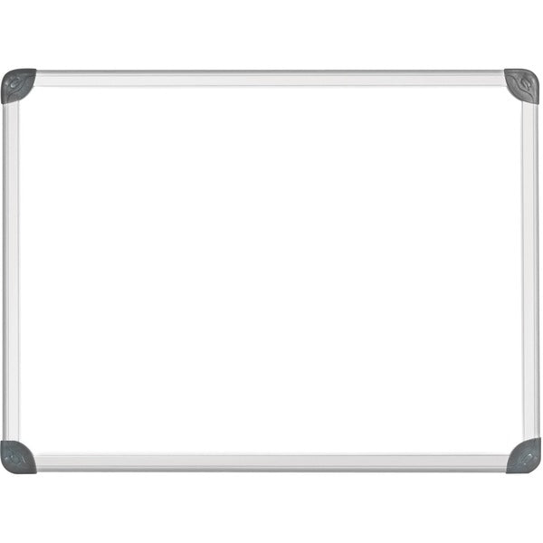 Quartet Euro Magnetic Erase Board - 48" (121.92 cm) Width x 36" (91.44 cm) Height - White Surface - Anodized Satin Aluminum Frame - Rectangle - Magnetic - Built-in Mounting System, Smooth Surface