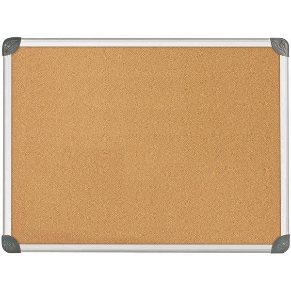 Quartet Euro Bulletin Board - 36" (914.40 mm) Board Height x 48" (1219.20 mm) Board Width - Mounting System - Anodized Aluminum Frame - 1 Each
