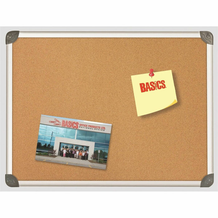 Quartet Euro Bulletin Board - 48" (1219.20 mm) Board Height x 72" (1828.80 mm) Board Width - Mounting System - Anodized Aluminum Frame - 1 Each
