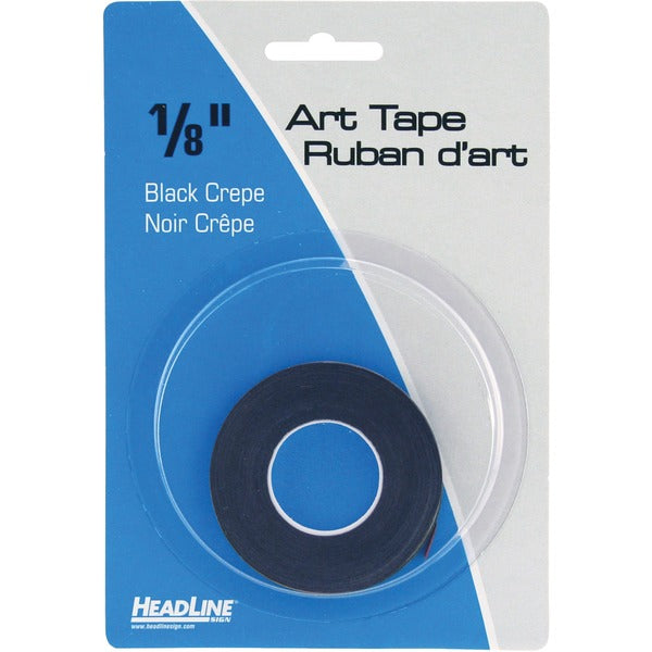 Headline Marking Tape - 27 ft (8.2 m) Length x 0.13" (3.2 mm) Width - Black - For Marking - 1 Each