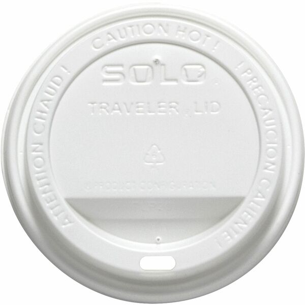 Solo Cup Traveler Dome Hot Cup Lids - Dome - White - 100 / Pack