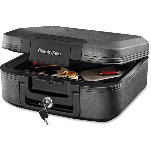 Sentry Safe Medium Tubular Lock Chest - 7.93 L - Key Lock - Fire Proof, Pry Resistant, Water Proof - Internal Size 4.4" (111.76 mm) Height x 12.8" (325.12 mm) Width x 8.5" (215.90 mm) Depth - Overall Size 6.6" (167.64 mm) Height x 15.4" (391.16 mm) Width