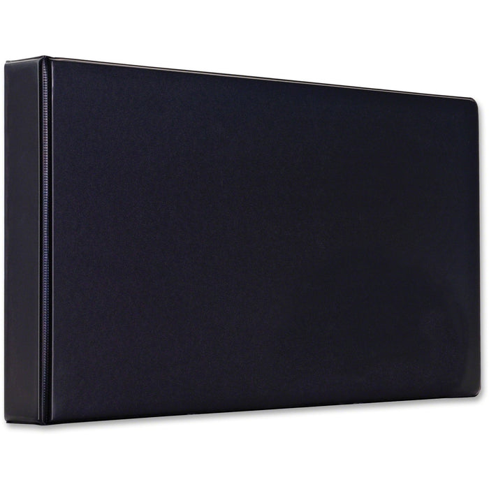 Cardinal XtraLife Slant D-ring Binder - 1 1/2" (38.10 mm) Binder Capacity - Tabloid - 11" (279.40 mm) x 17" (431.80 mm) Sheet Size - 80 Sheet Capacity - Fastener: D-Ring - Pocket: 2, Internal - Chipboard - Black - Non-stick, Durable, Crack Resistant, Stur