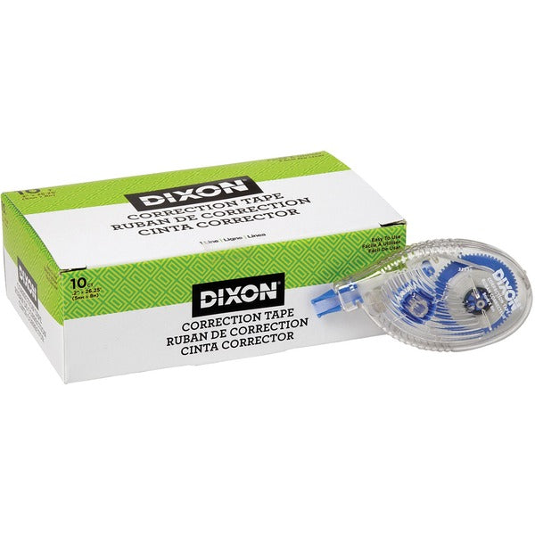 Dixon Correction Tape Roller - 0.20" (5 mm) Tape Width x 26.2 ft (8 m) Tape Length - Roller Dispenser - Flexible Tip, Quick Drying - 10 / Box