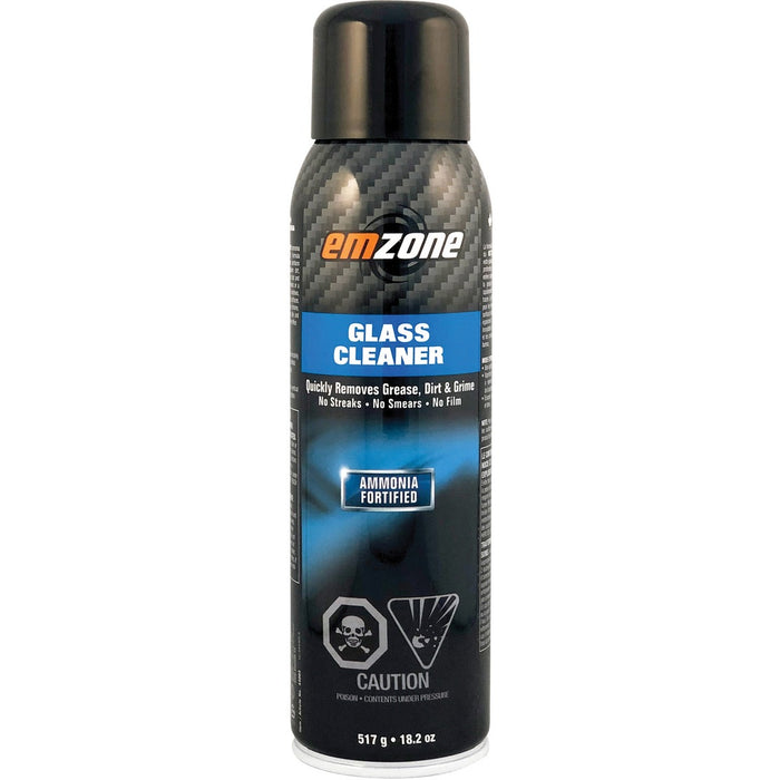 Emzone Glass Cleaner Spray - For Glass, Window, Mirror, Chrome, Stainless Steel, Porcelain, Tile, Countertop, Surface - Spray - 1.14 lb (517 g) - Recommended For: Dirt Remover, Grease Remover, Grime Remover - Streak-free, Quick Drying, Non-smearing, Film-