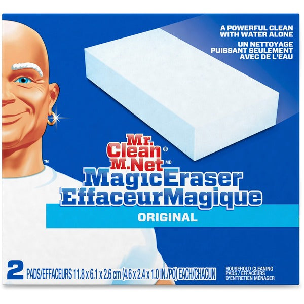 Mr. Clean Magic Eraser Pads - For Stove, Refrigerator, Appliance, Wall, Door, Floor - Pad - 4.60" (116.84 mm) Length x 2.40" (60.96 mm) Width - White - 2 / Pack