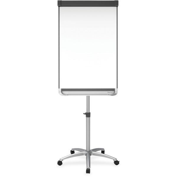 Quartet Prestige 2 Small Magnetic Whiteboard Easel - 24" (60.96 cm) Width x 36" (91.44 cm) Height - White Steel Surface - Rectangle - Portable - Magnetic - Marker Tray, Locking Casters, Ghost Resistant, Stain Resistant, Grid Pattern - 1 Each