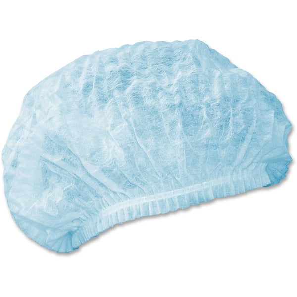 RONCO Hair Cap - Contaminant, Fluid Protection - Nonwoven, Polypropylene - Blue - Latex-free, Lightweight, Fluid Resistant, Breathable, Elastic Headband - 100 / Box